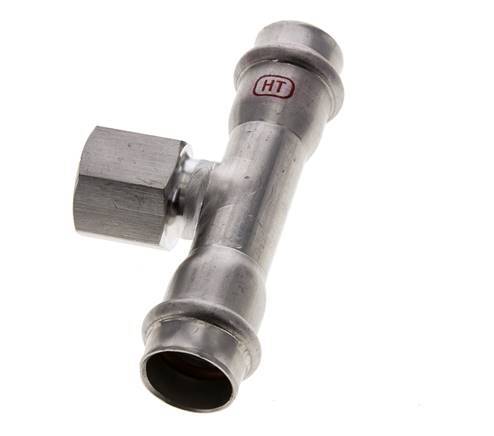 Tee Press Fitting - 18mm & Rp 1/2'' Persmof - RVS