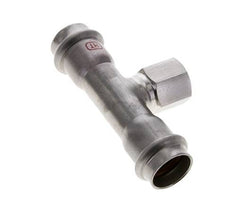 Tee Press Fitting - 22mm & Rp 1/2'' Persmof - RVS
