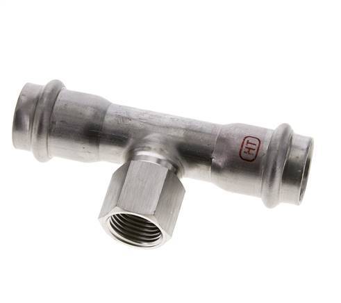 Tee Press Fitting - 22mm & Rp 1/2'' Persmof - RVS