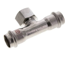 Tee Press Fitting - 22mm & Rp 3/4'' Persmof - RVS
