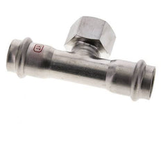 Tee Press Fitting - 22mm & Rp 3/4'' Persmof - RVS