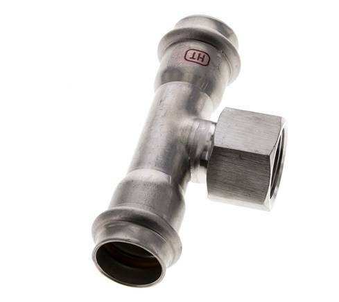 Tee Press Fitting - 22mm & Rp 3/4'' Persmof - RVS