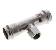 Tee Press Fitting - 28mm & Rp 1/2'' Persmof - RVS