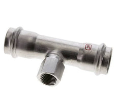 Tee Press Fitting - 28mm & Rp 1/2'' Persmof - RVS