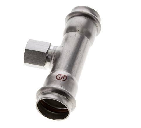 Tee Press Fitting - 28mm & Rp 1/2'' Persmof - RVS
