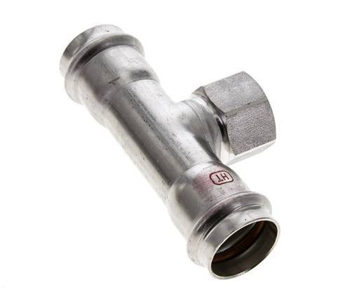 Tee Press Fitting - 28mm & Rp 3/4'' Persmof - RVS