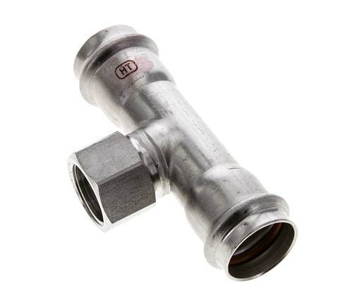 Tee Press Fitting - 28mm & Rp 3/4'' Persmof - RVS