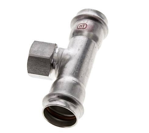 Tee Press Fitting - 28mm & Rp 3/4'' Persmof - RVS