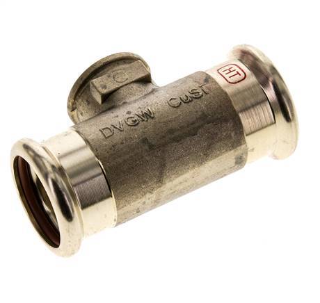 Tee Press Fitting - 35mm & Rp 1/2'' Persmof - RVS