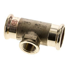 Tee Press Fitting - 35mm & Rp 1/2'' Persmof - RVS