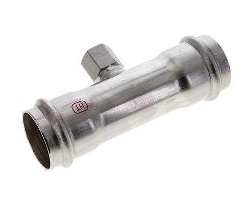 Tee Press Fitting - 42mm & Rp 1/2'' Persmof - RVS