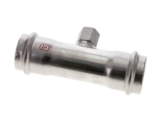 Tee Press Fitting - 42mm & Rp 1/2'' Persmof - RVS
