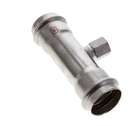 Tee Press Fitting - 42mm & Rp 1/2'' Persmof - RVS