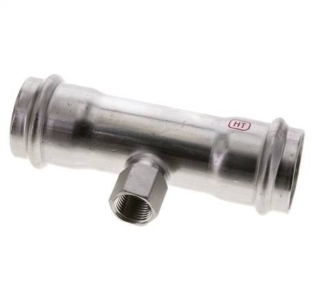 Tee Press Fitting - 42mm & Rp 1/2'' Persmof - RVS