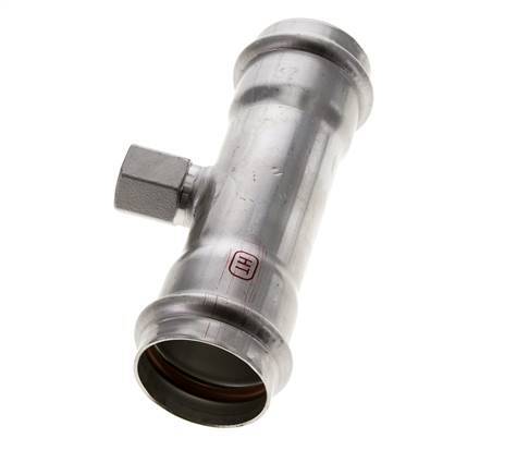 Tee Press Fitting - 42mm & Rp 1/2'' Persmof - RVS