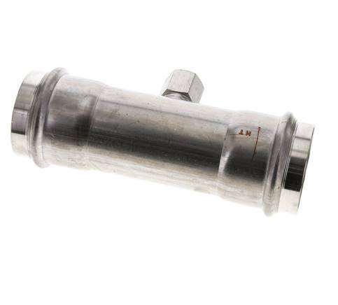 Tee Press Fitting - 54mm Female & Rp 1/2'' Female - Stainless Steel