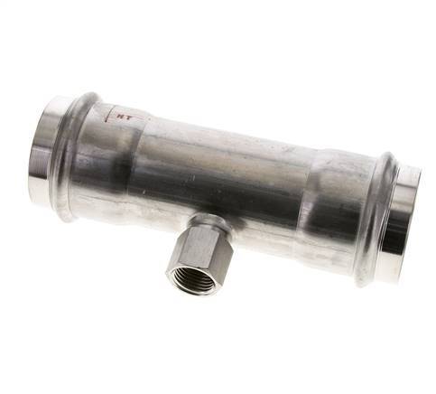 Tee Press Fitting - 54mm & Rp 1/2'' Persmof - RVS