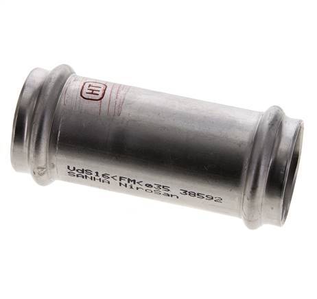 Perskoppeling - 35mm Persmof - RVS Lang