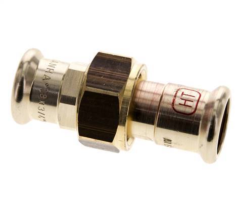 Perskoppeling wartelmoer - 18mm Persmof - Koperlegering Vlakke Afdichting