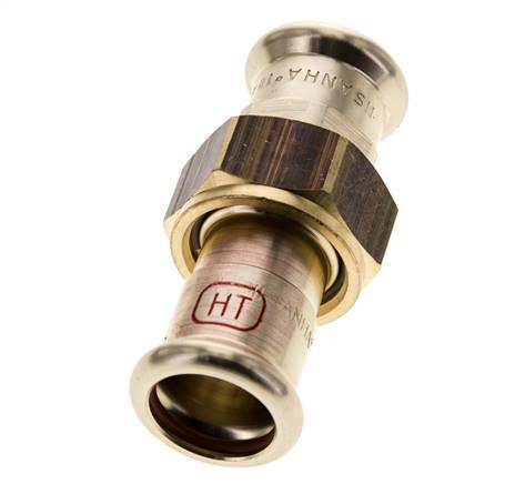 Perskoppeling wartelmoer - 18mm Persmof - Koperlegering Vlakke Afdichting