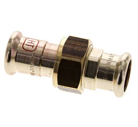 Perskoppeling wartelmoer - 18mm Persmof - Koperlegering Vlakke Afdichting
