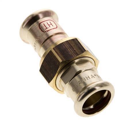 Perskoppeling wartelmoer - 18mm Persmof - Koperlegering Vlakke Afdichting
