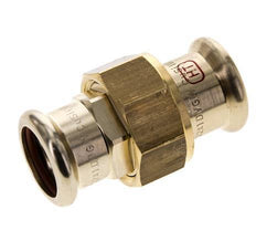 Perskoppeling wartelmoer - 22mm Persmof - Koperlegering Vlakke Afdichting