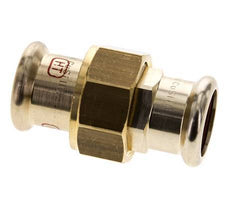 Perskoppeling wartelmoer - 22mm Persmof - Koperlegering Vlakke Afdichting