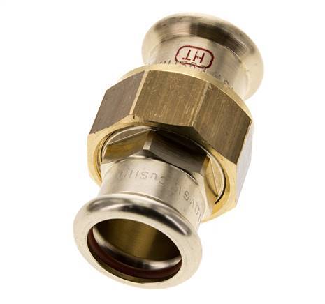 Perskoppeling wartelmoer - 22mm Persmof - Koperlegering Vlakke Afdichting