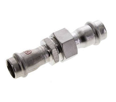 Perskoppeling wartelmoer - 18mm Persmof - RVS Vlakke Afdichting