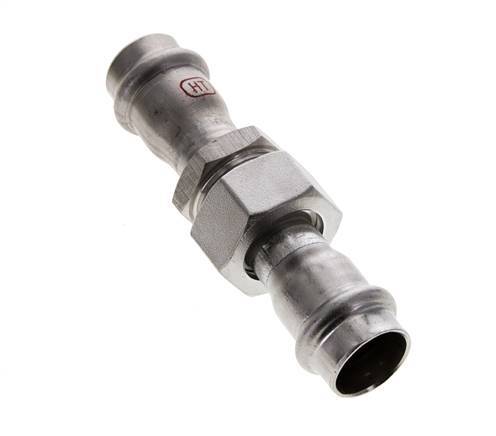 Perskoppeling wartelmoer - 18mm Persmof - RVS Vlakke Afdichting