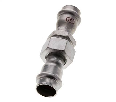 Perskoppeling wartelmoer - 18mm Persmof - RVS Vlakke Afdichting