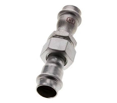 Perskoppeling wartelmoer - 18mm Persmof - RVS Vlakke Afdichting