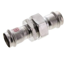 Union Press Fitting - 28mm Female - Stainless Steel Flat Sealing
