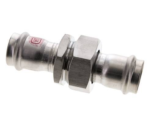 Union Press Fitting - 28mm Female - Stainless Steel Flat Sealing