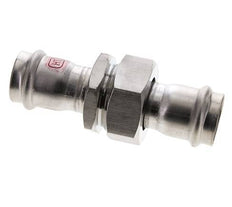 Union Press Fitting - 28mm Female - Stainless Steel Flat Sealing