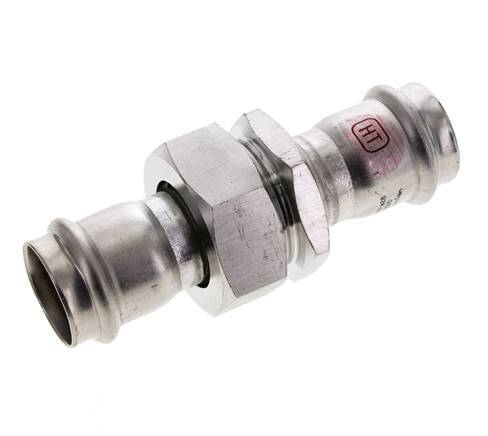 Perskoppeling wartelmoer - 28mm Persmof - RVS Vlakke Afdichting