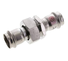 Perskoppeling wartelmoer - 28mm Persmof - RVS Vlakke Afdichting