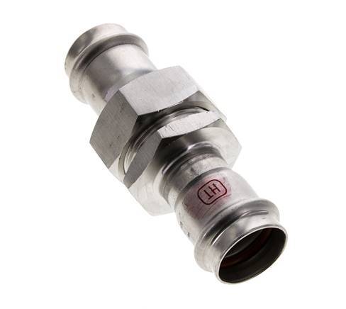 Perskoppeling wartelmoer - 28mm Persmof - RVS Vlakke Afdichting