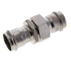 Union Press Fitting - 35mm Female - Stainless Steel Flat Sealing