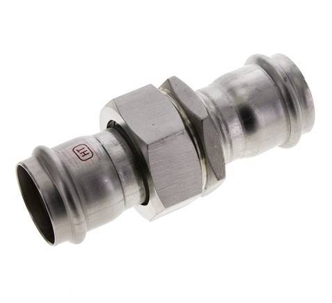 Perskoppeling wartelmoer - 35mm Persmof - RVS Vlakke Afdichting