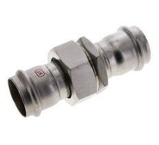 Perskoppeling wartelmoer - 35mm Persmof - RVS Vlakke Afdichting