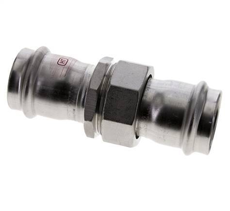 Perskoppeling wartelmoer - 42mm Persmof - RVS Vlakke Afdichting