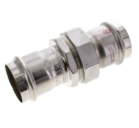 Union Press Fitting - 54mm Female - Stainless Steel Flat Sealing