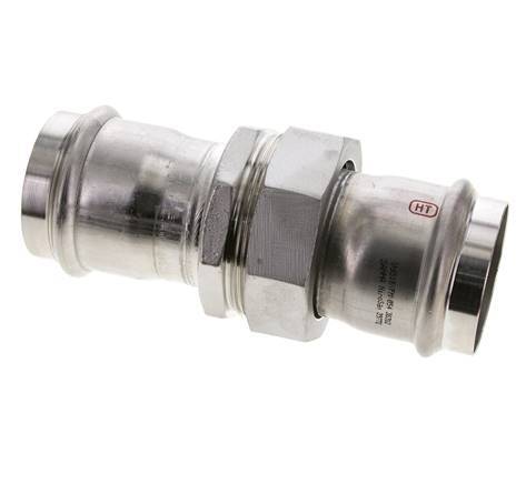 Perskoppeling wartelmoer - 54mm Persmof - RVS Vlakke Afdichting