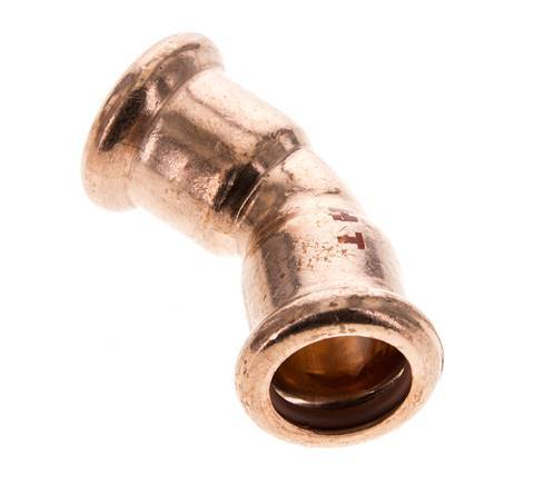45deg Elbow Press Fitting - 15mm Female - Copper alloy