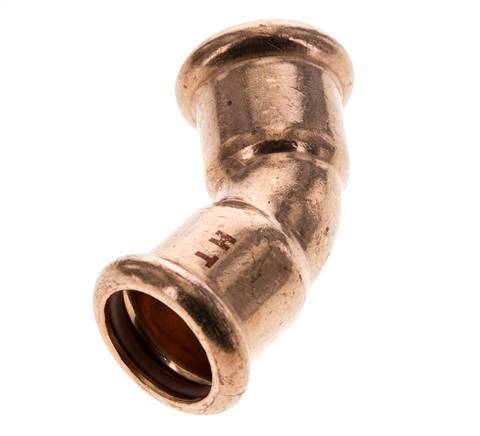 45deg Elbow Press Fitting - 18mm Female - Copper alloy