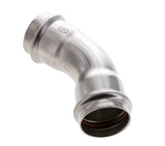 45deg Elbow Press Fitting - 42mm Female - Stainless Steel