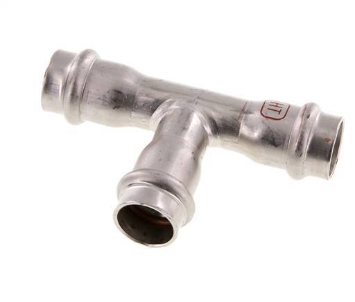 Tee Press Fitting - 18mm Female - Stainless Steel