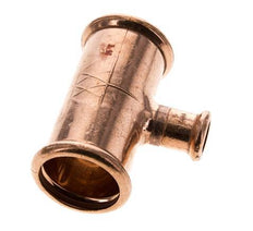 Tee Press Fitting - 15mm Female & 35mm - Copper alloy